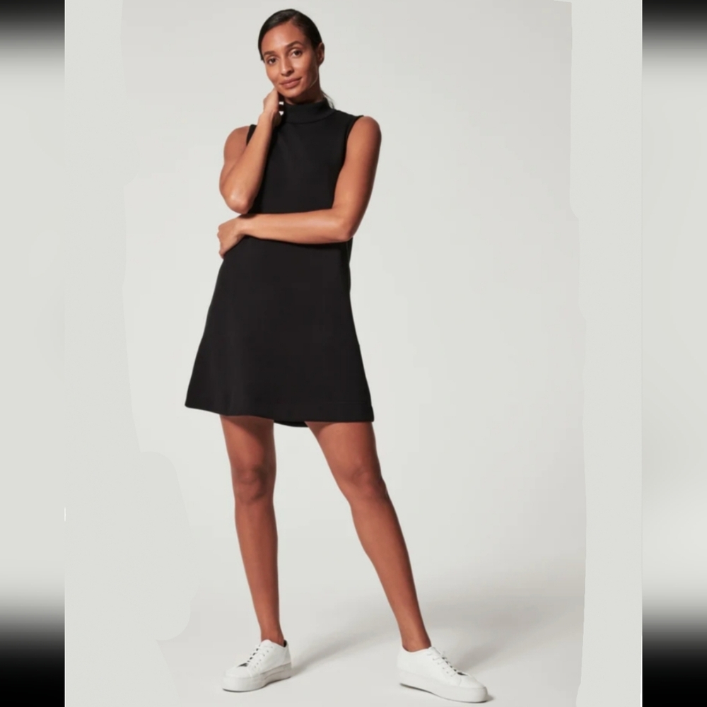 SPANX - Air Essentials Mock Neck Dress In "Black"